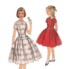 50iger Jahre Mode Schulmaedchen